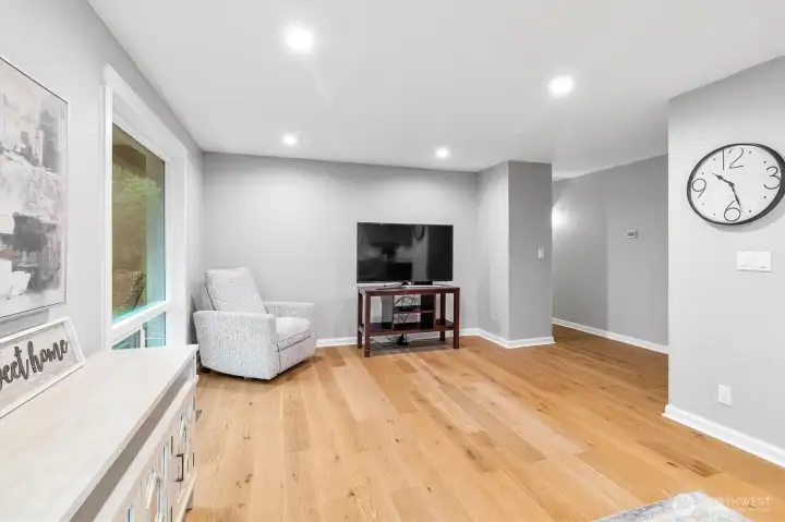 Family room off dining area.