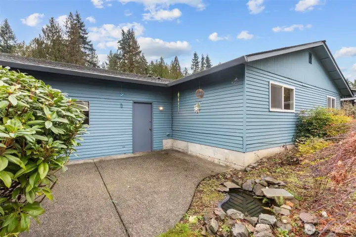 Patio off the Garage.  The Laundry area is right inside this doorway!