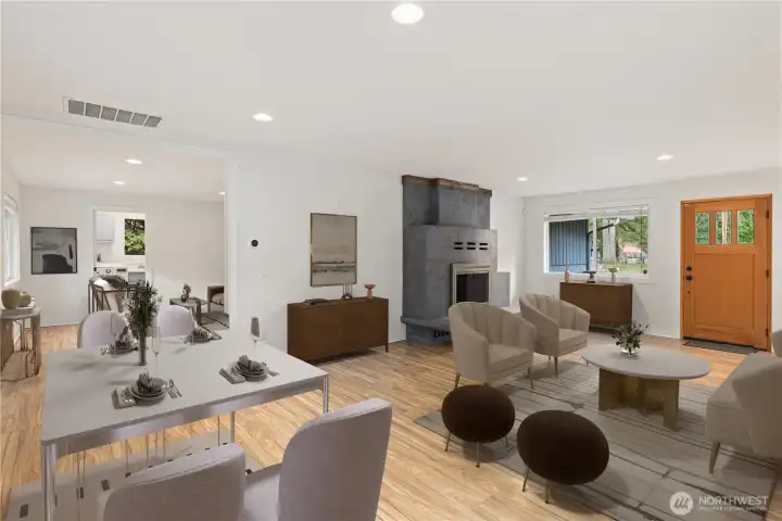 Dining room - virtually staged