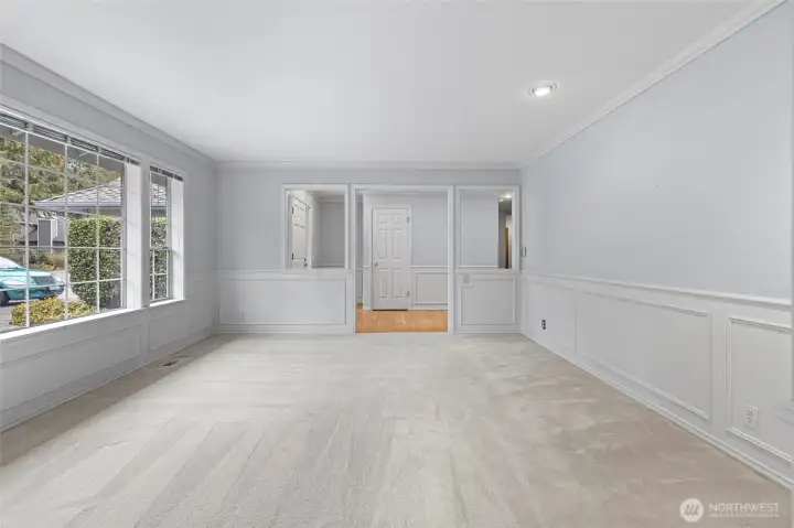 Looking to the entry from the front living area.