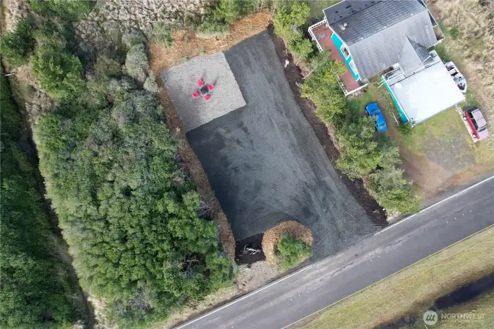 Corners are marked, and the lot is a nice size.