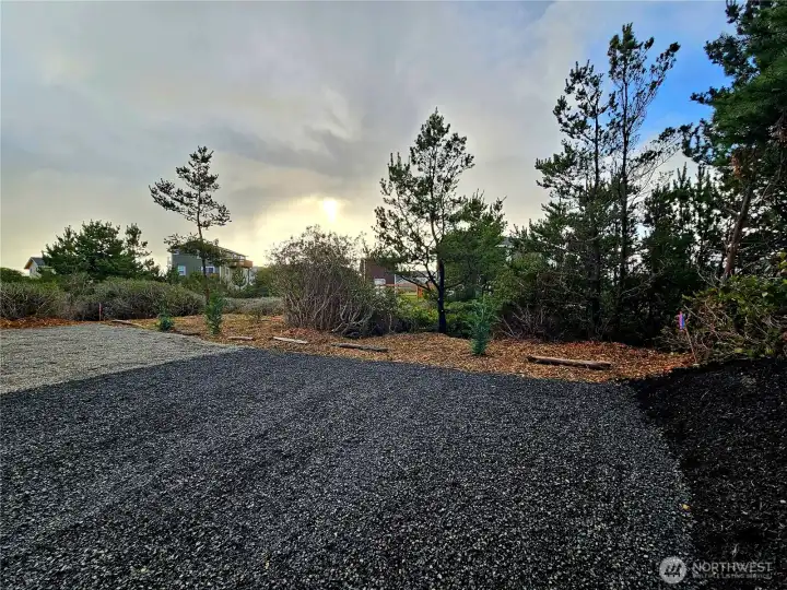 Lovely green belt area between the property corners and the nearest neighbor.