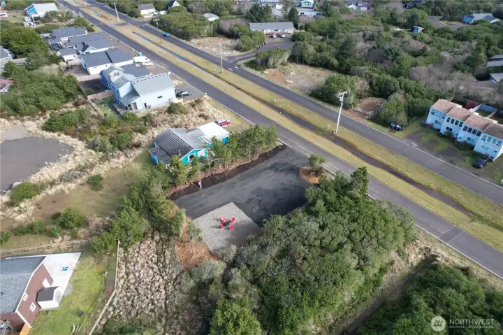 Looking from above, south to north.