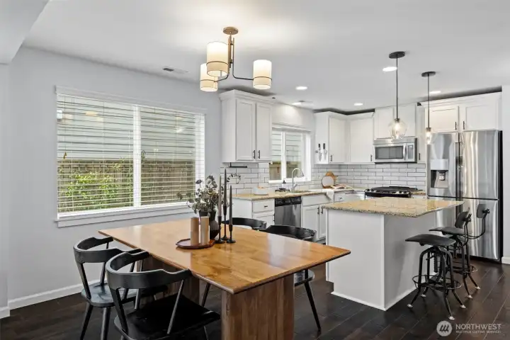 Spacious dining area.