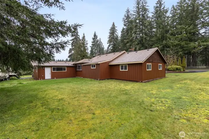 Back corner view of the home.