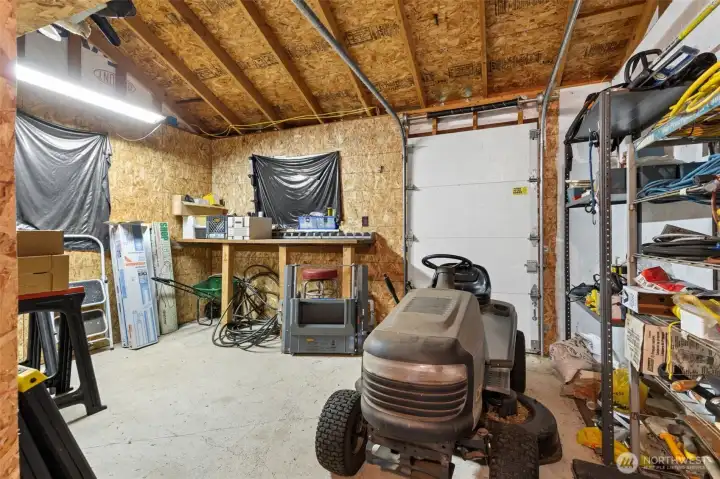 Interior of shed