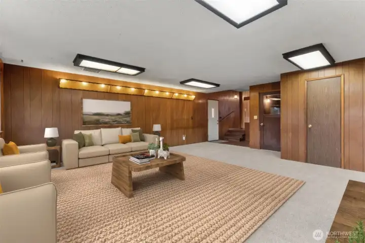 Family Room virtually staged.