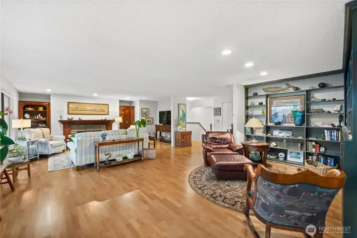 Spacious living room with a view