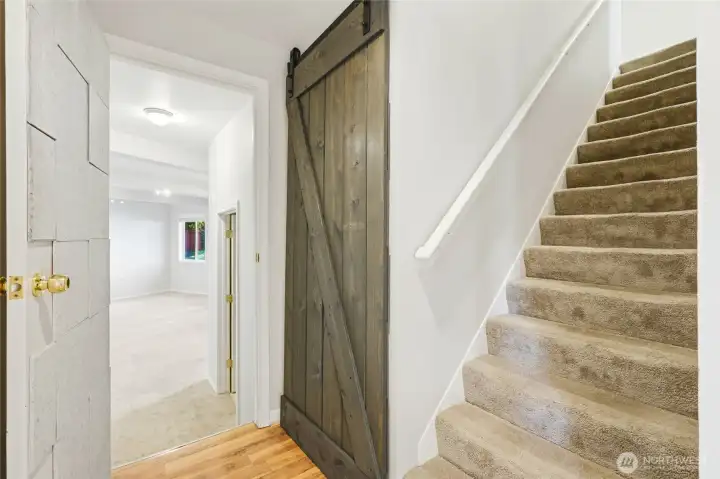 Stairs to upper level suite