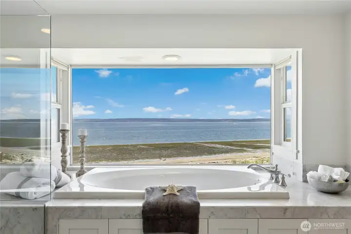 Soaking tub takes in the views