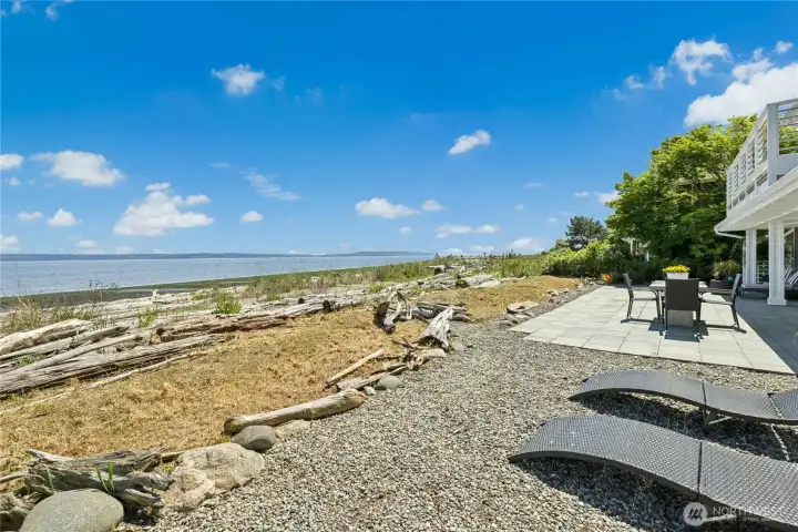Patio and Beach looking southeast