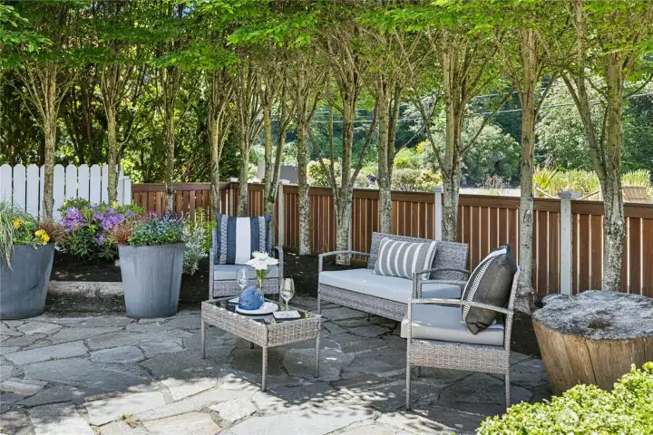 Front Patio enjoys the western exposure