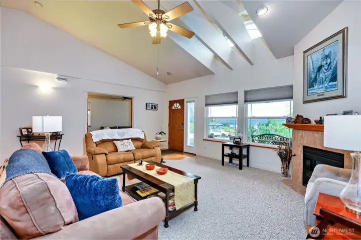 Three skylights in the large living