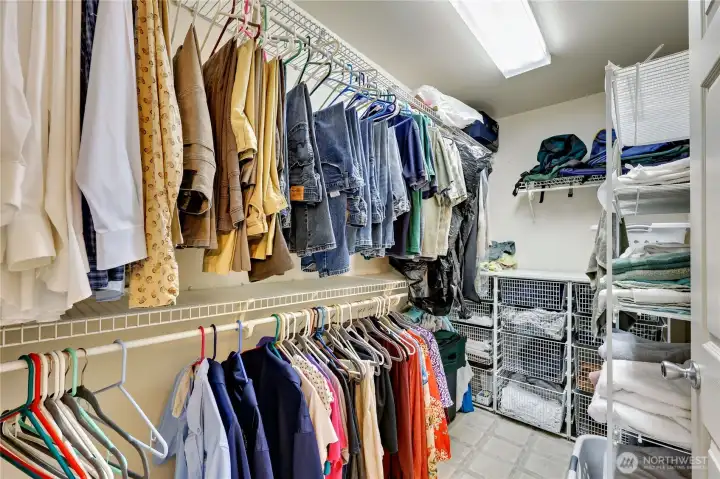 Primary bedroom walk-in-closet