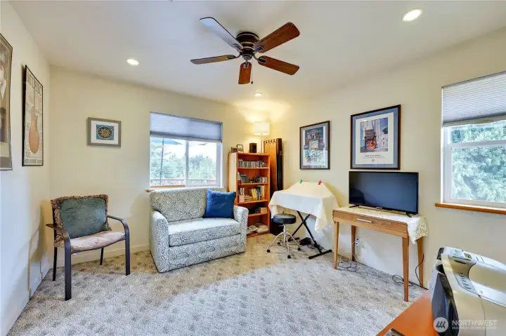 Third bedroom facing the back yard