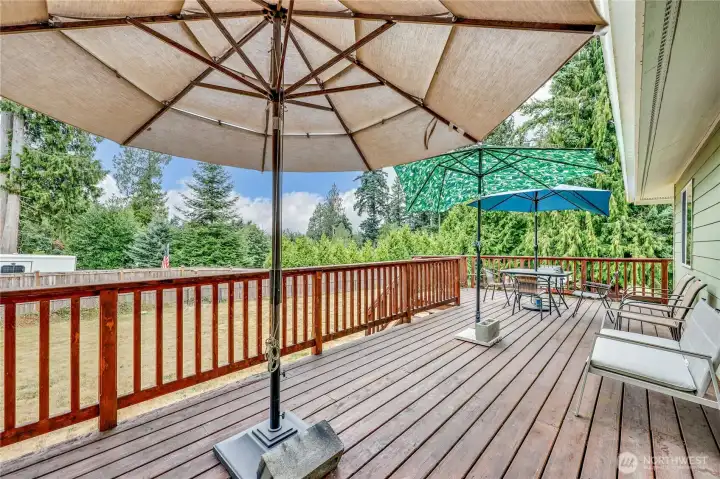 view of the back deck