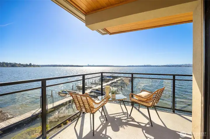 The view from the deck looking southwest.