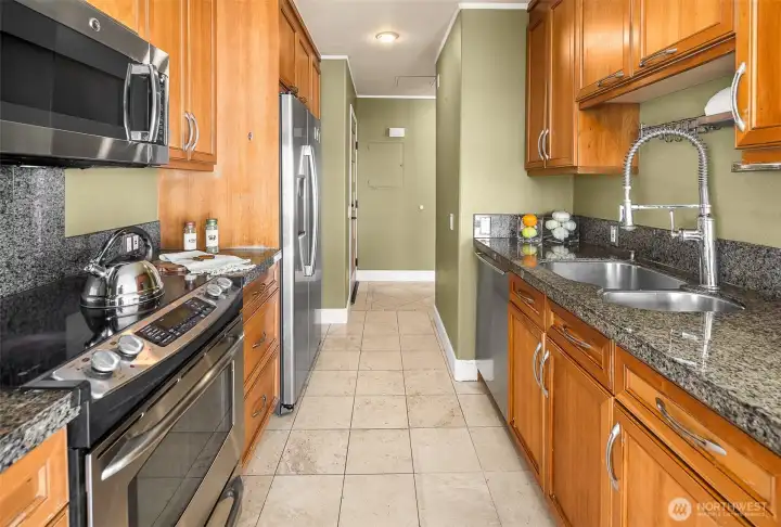 Kitchen looking east.
