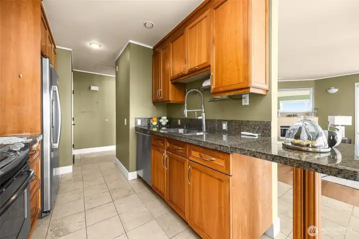 view of kitchen area.