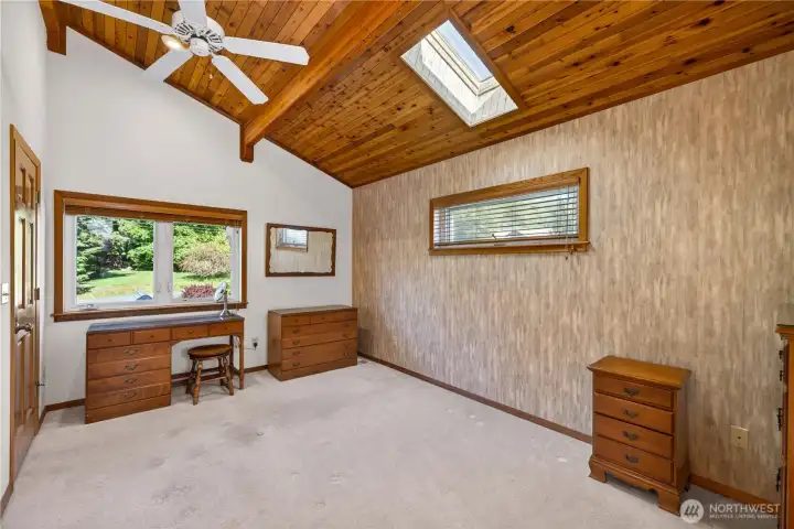 Loft bedroom has walk-in closet.