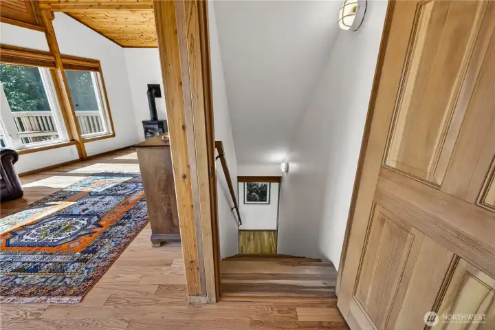 Stairs to lower level.