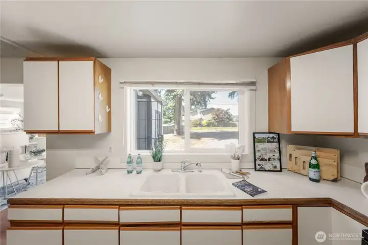 Kitchen Opens to Dining Area.