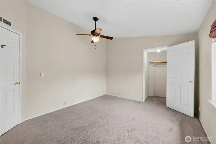 Bedroom #2 has a step in closet.