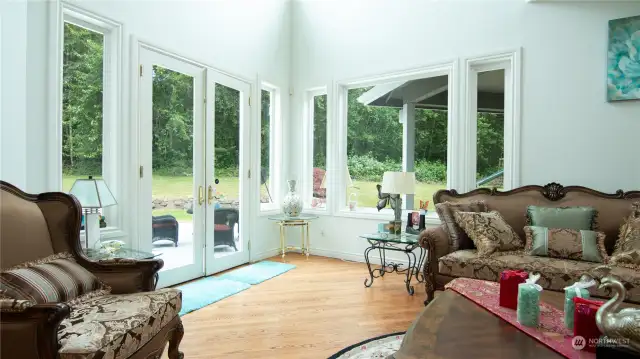 Living room French Door to Patio