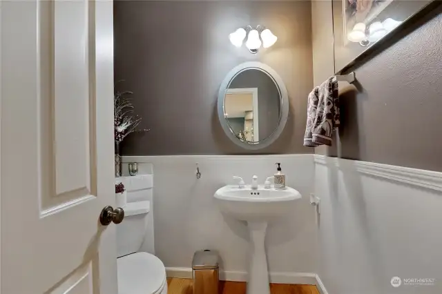 Guest powder room off the kitchen