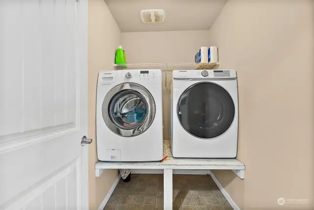 Upper level laundry. Washer and Dryer included!