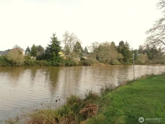 VIEW SOUTH ALONG THE BASS CANAL TOWARD THE ENTRANCE TO DUCK LAKE WITH 23 MILES OF FRESH WATERWAYS TO EXPLORE!