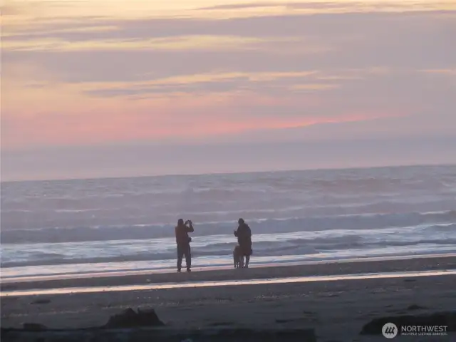 AND JUST WEST OF THE HOME IS THE PACIFIC OCEAN WHERE YOU WILL SEE SPECTACULAR SUNSETS!