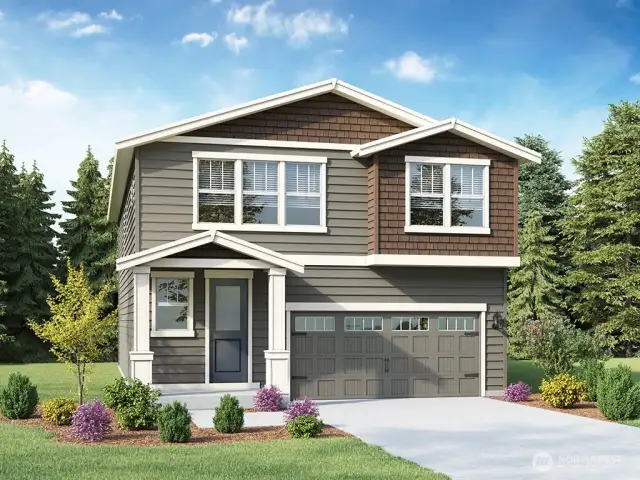 Home for sale will vary in color, with black window package.  Rear yard faces south, excellent location between Kirkland & Redmond!
