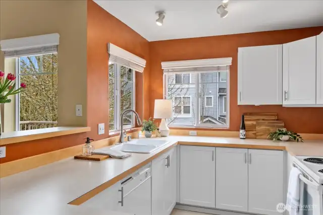 Kitchen also features great counter space.