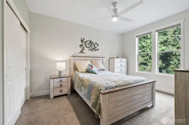 One of two guest rooms.