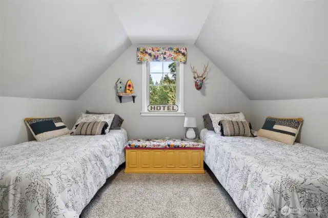 Above the garage is a "FROG" - Finished Room Over Garage.