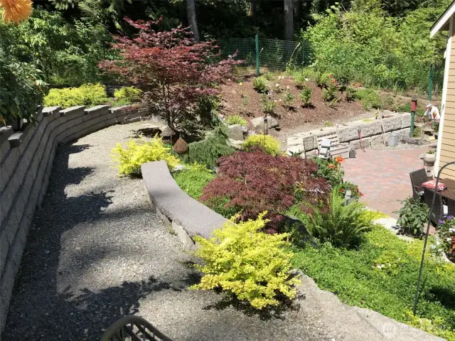 Extensive terracing has been added to make this a gardeners paradise.