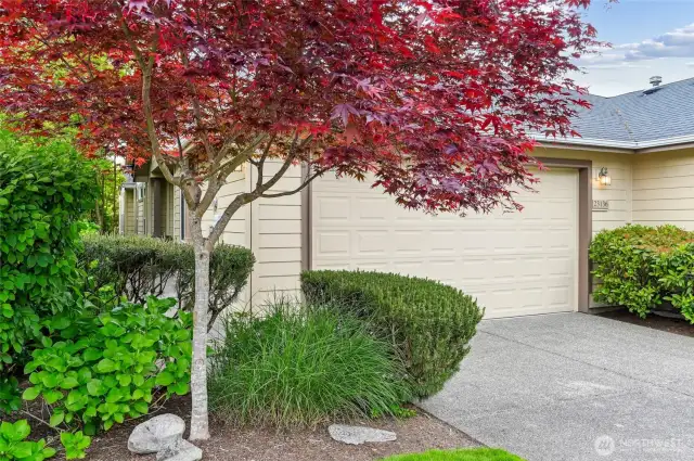 Beautiful, mature landscaping surrounds this terrific home and provides changing colors all year long.