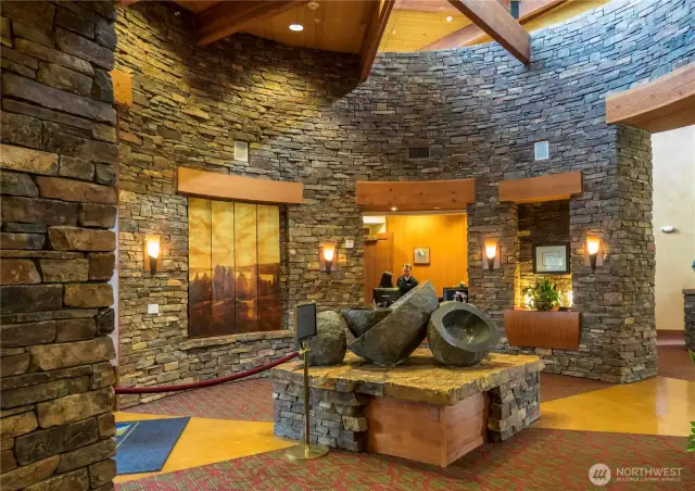The Member Services desk at the entrance to the clubhouse is staffed with helpful and friendly people.