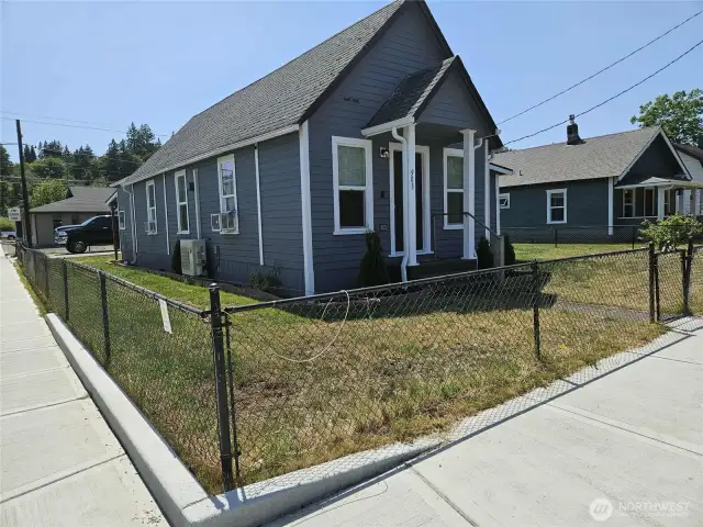 Fully fenced yard