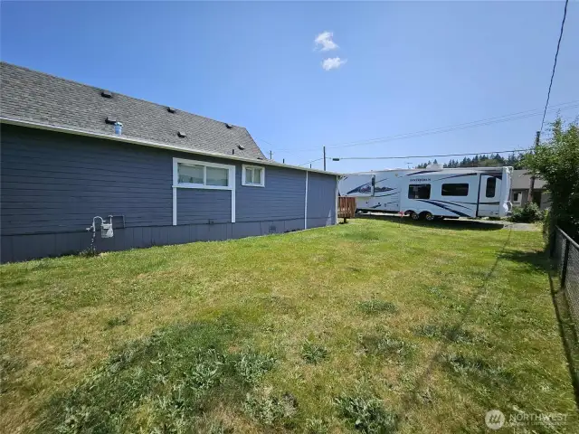 Large flat yard