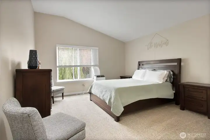 Huge Primary bedroom, large enough for lounging chairs
