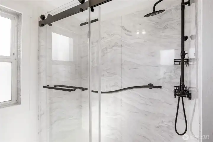 Completely remodeled primary bathroom