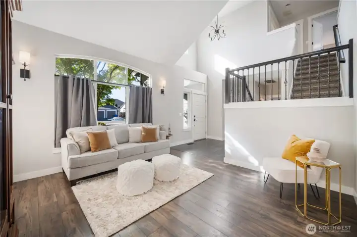 Lighting has been updated throughout the home.