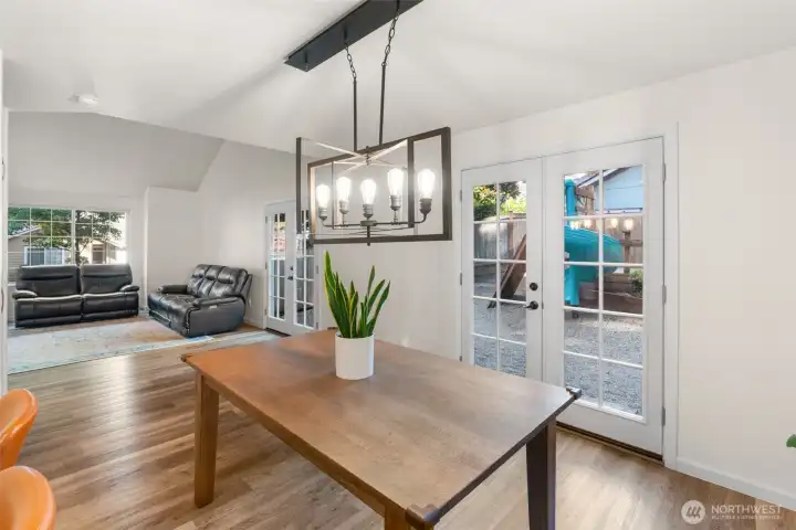 3 French doors in main floor for more natural light
