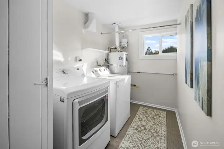 Functional laundry and utility space.