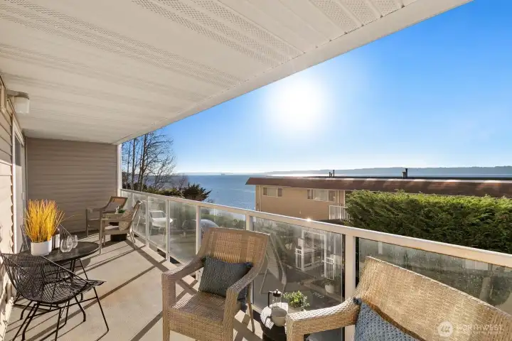 The unit has views from the deck, the living room and the primary bedroom