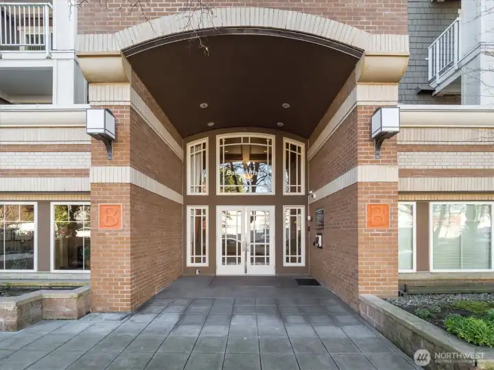You’ll love the stunning entry area of this condo building.