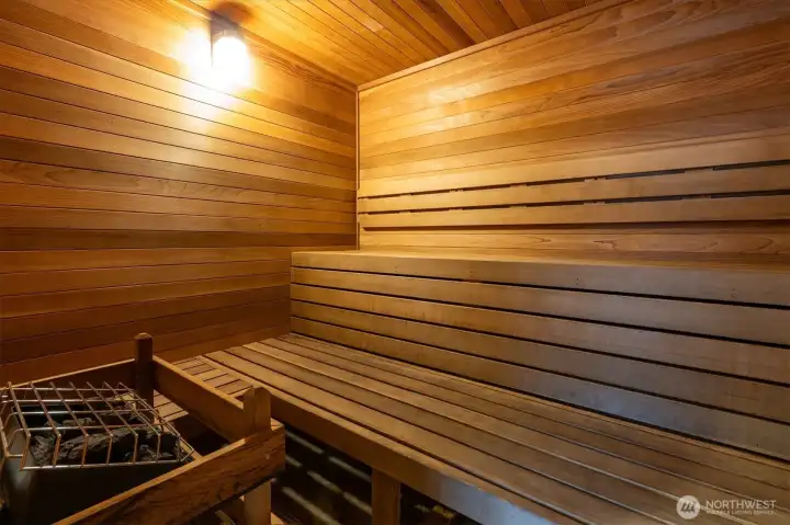Another building amenity that is great is this sauna.