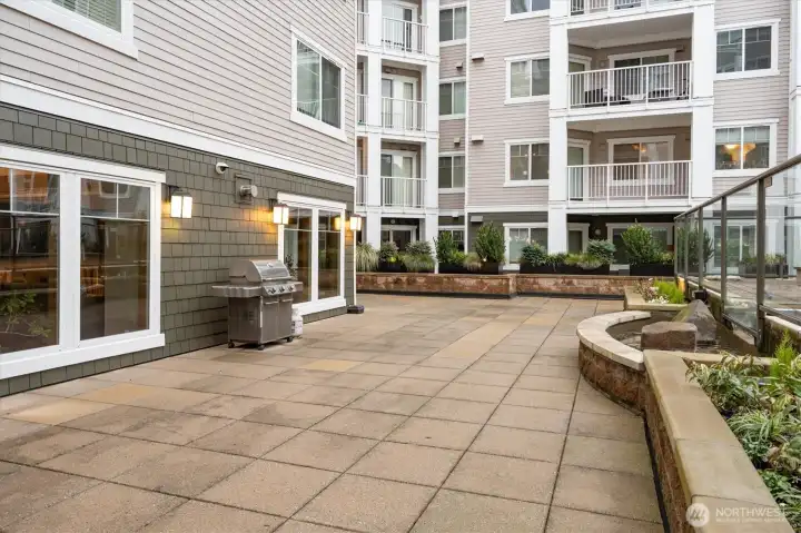 The common area patio also features a BBQ for summer evenings.